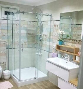 Küvet Üstü Pivot Cam Perde 2