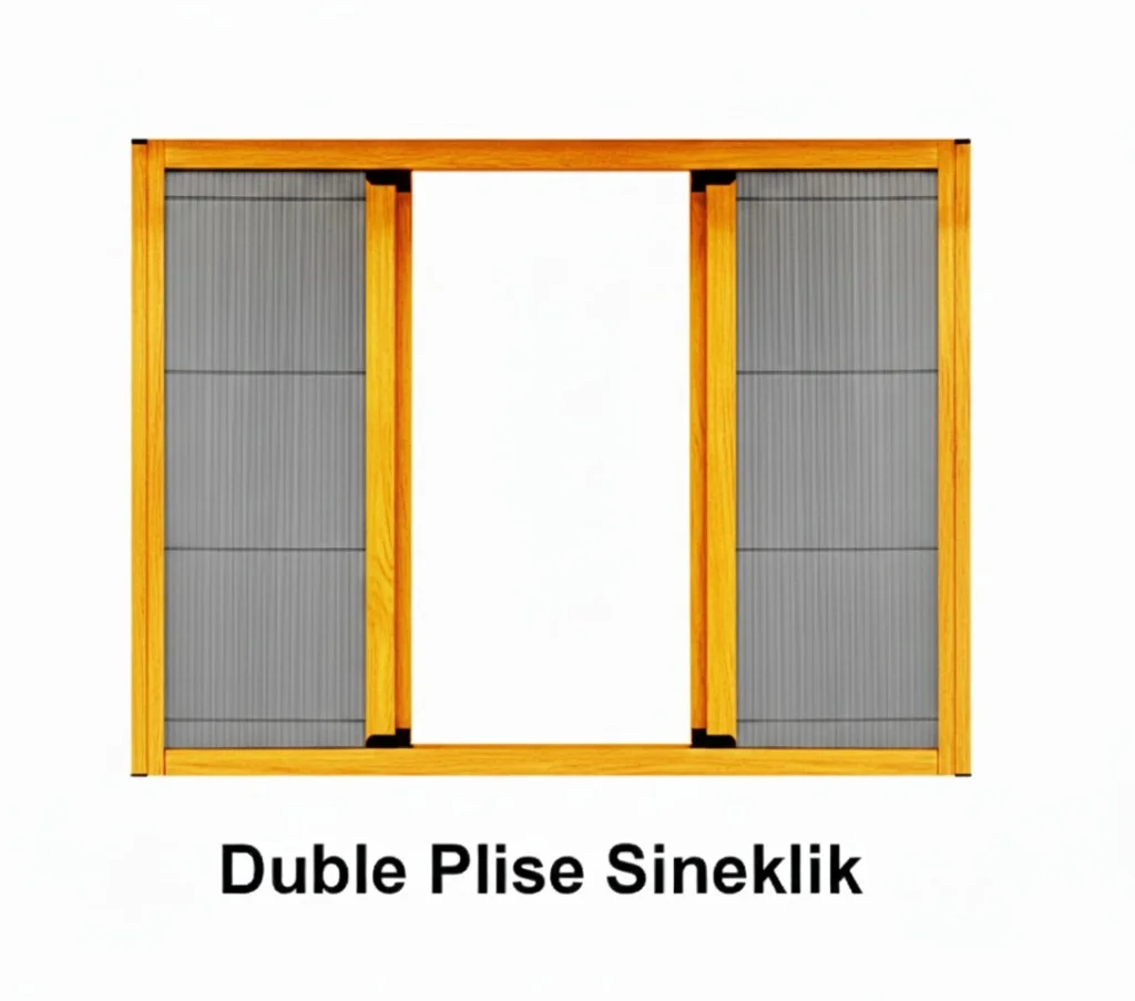 Plise (Pileli) Sineklik - Yatay